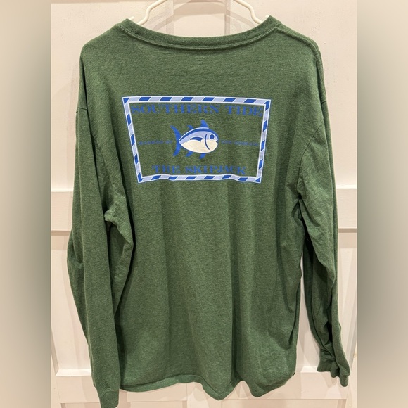 Southern Tide Olive Long Sleeve Shirt - Picture 2 of 3